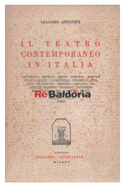Il teatro contemporaneo in Italia