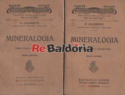 Mineralogia - Volume 1° e 2°