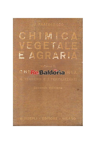 Manuale di chimica vegetale e agraria - volume 2°