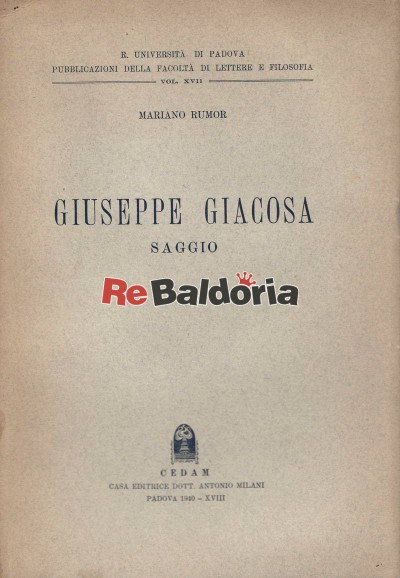 Giuseppe Giacosa - saggio