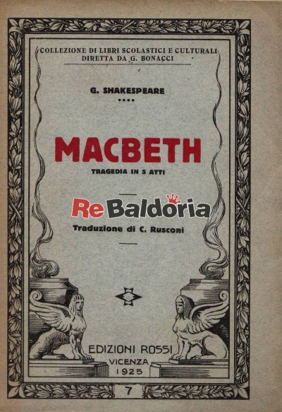 Macbeth - tragedia in 5 atti