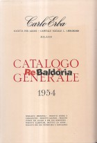 Carlo Erba Catalogo Generale 1954