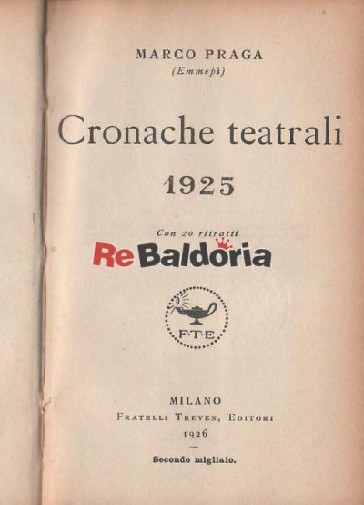 Cronache teatrali 1925