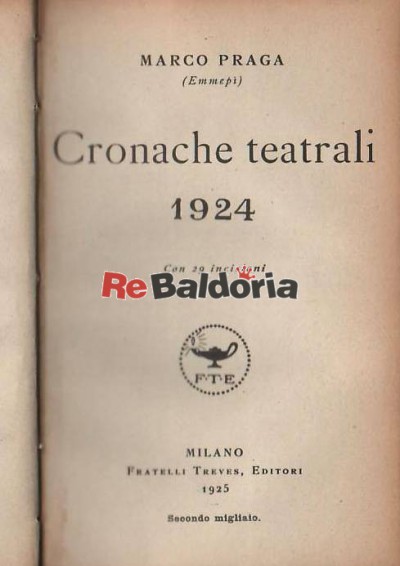 Cronache teatrali 1924