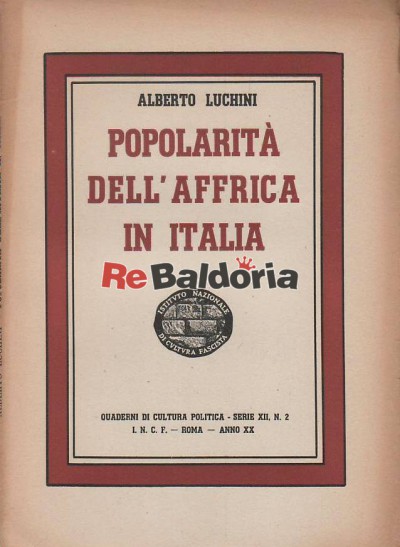 Popolarità dell'Affrica in italia