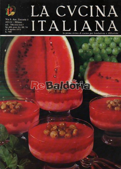 La cucina italiana 8 - Agosto 1972