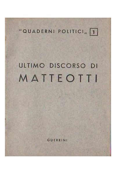 Ultimo discorso di Matteotti