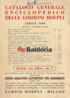 Catalogo generale enciclopedico delle edizioni Hoepli - Aprile 1959