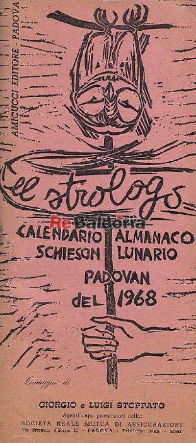 El strologo padovan 4 - Calendario almanaco schieson lunario padovan del 1968